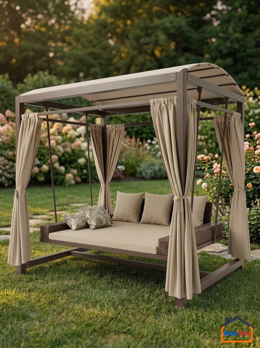 Garden Swing Gazebo with Canopy - Photo 1