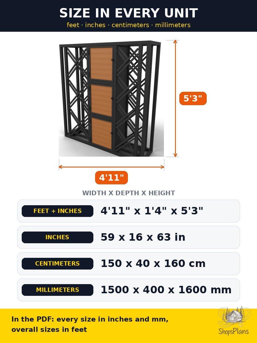 Garden Wood Storage Cabinet - Photo 4