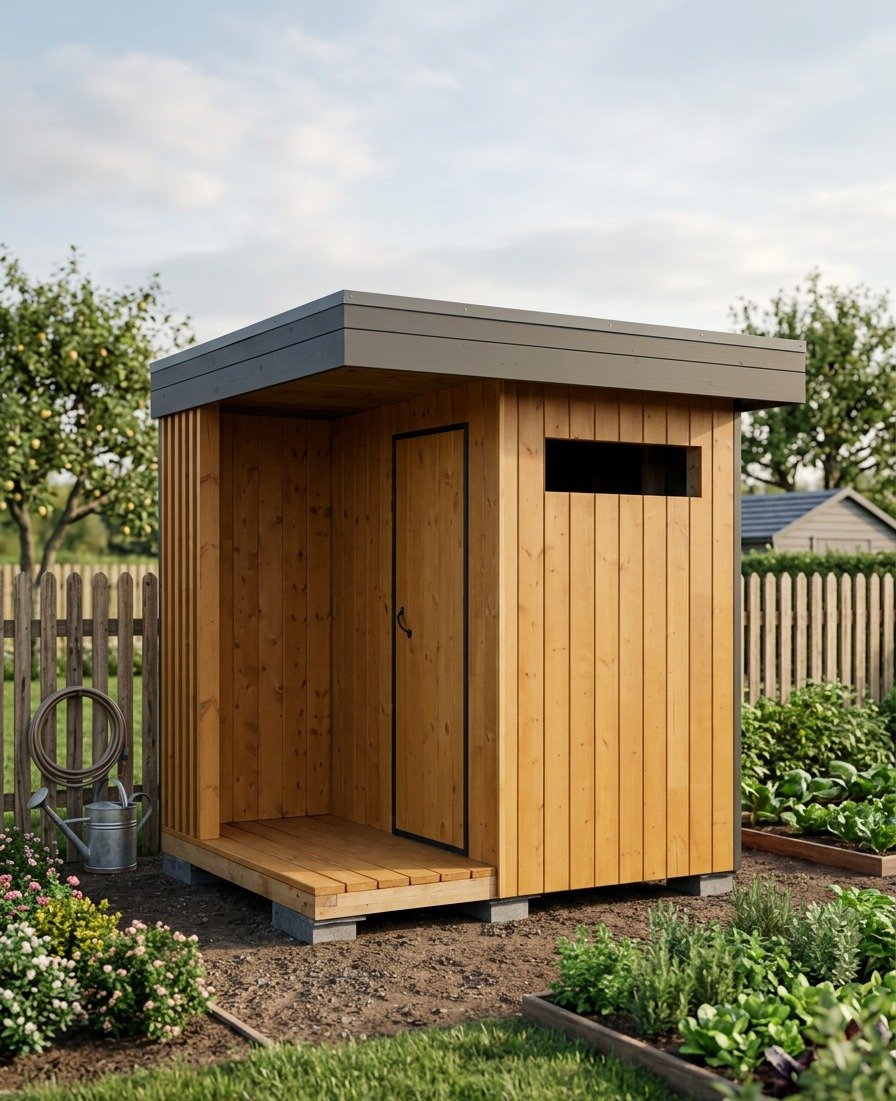 Wooden Garden Toilet Cabin - Photo 3
