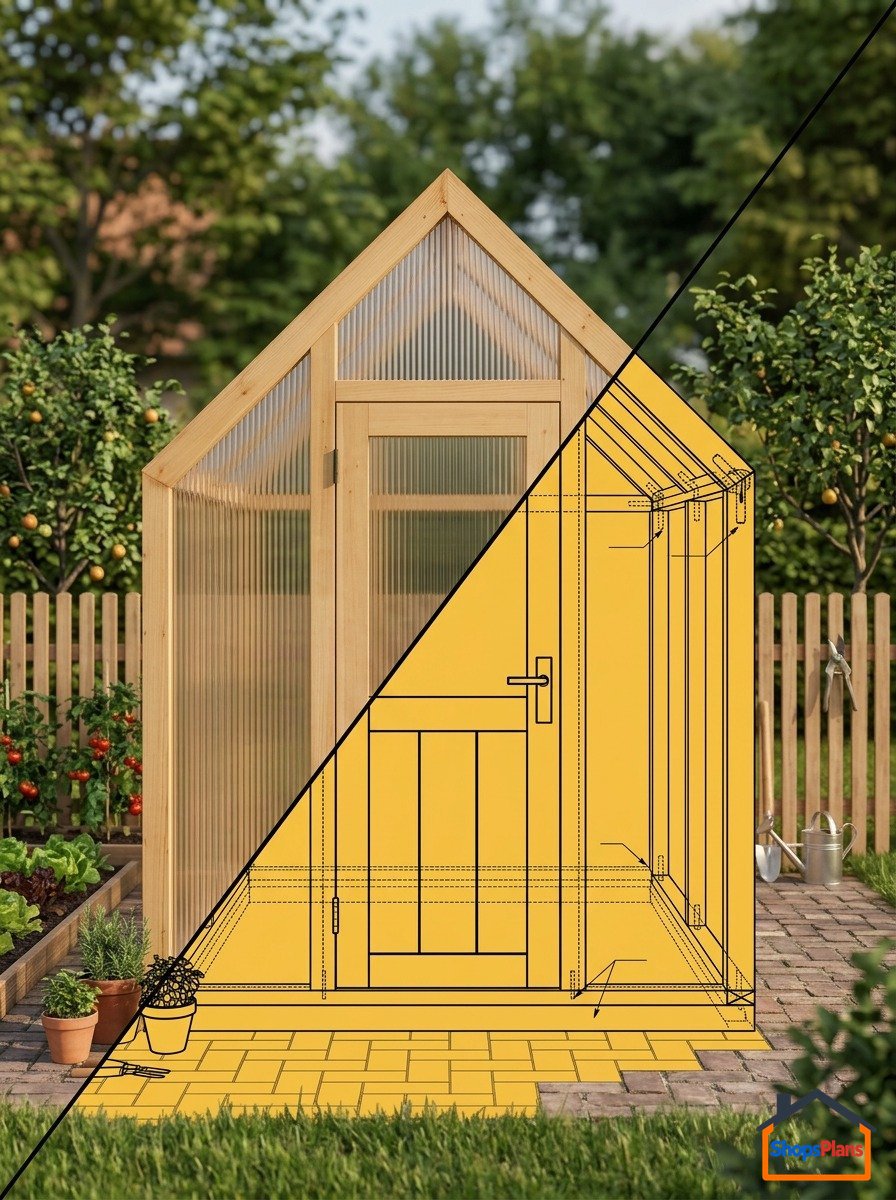 Wooden Garden Greenhouse - Photo 1