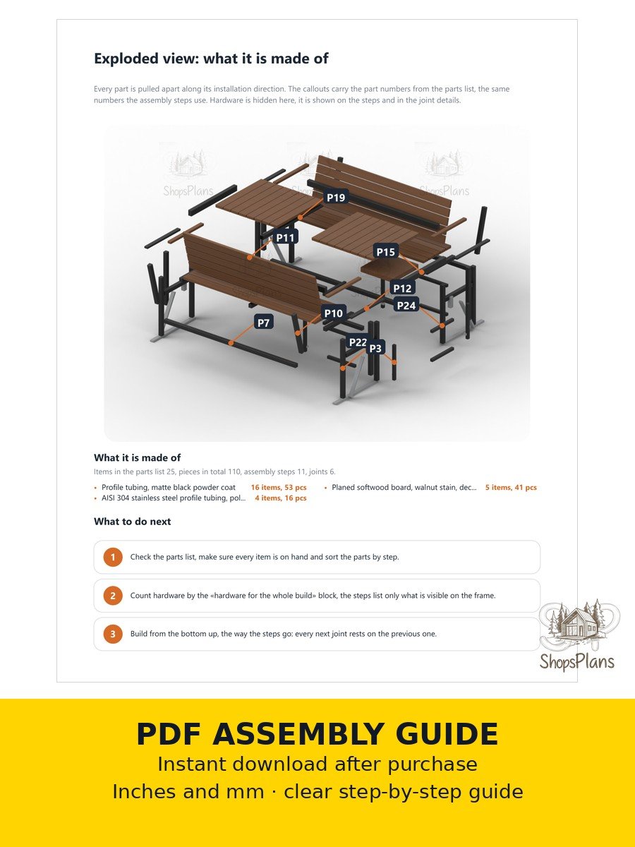 Modern Metal Outdoor Furniture Set - Photo 4
