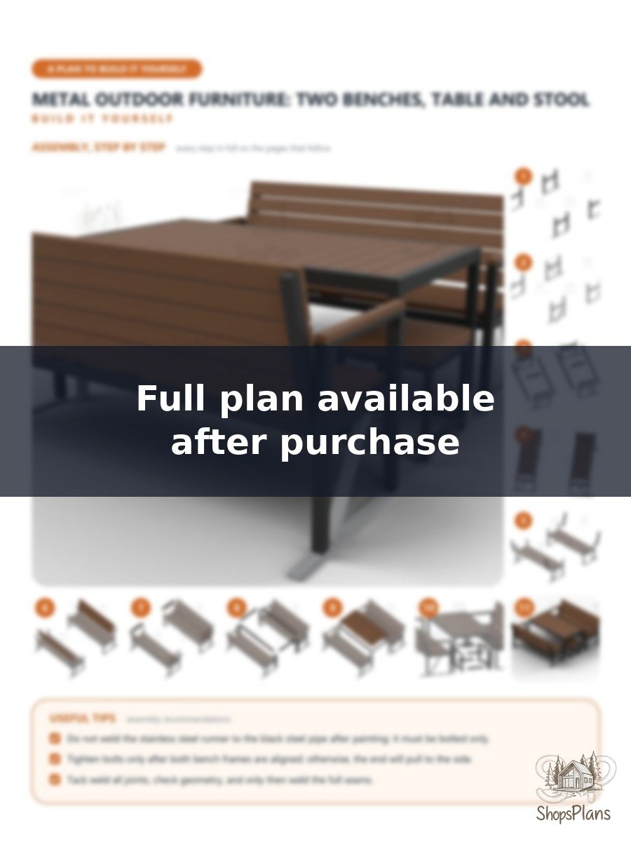 Modern Metal Outdoor Furniture Set - Photo 5